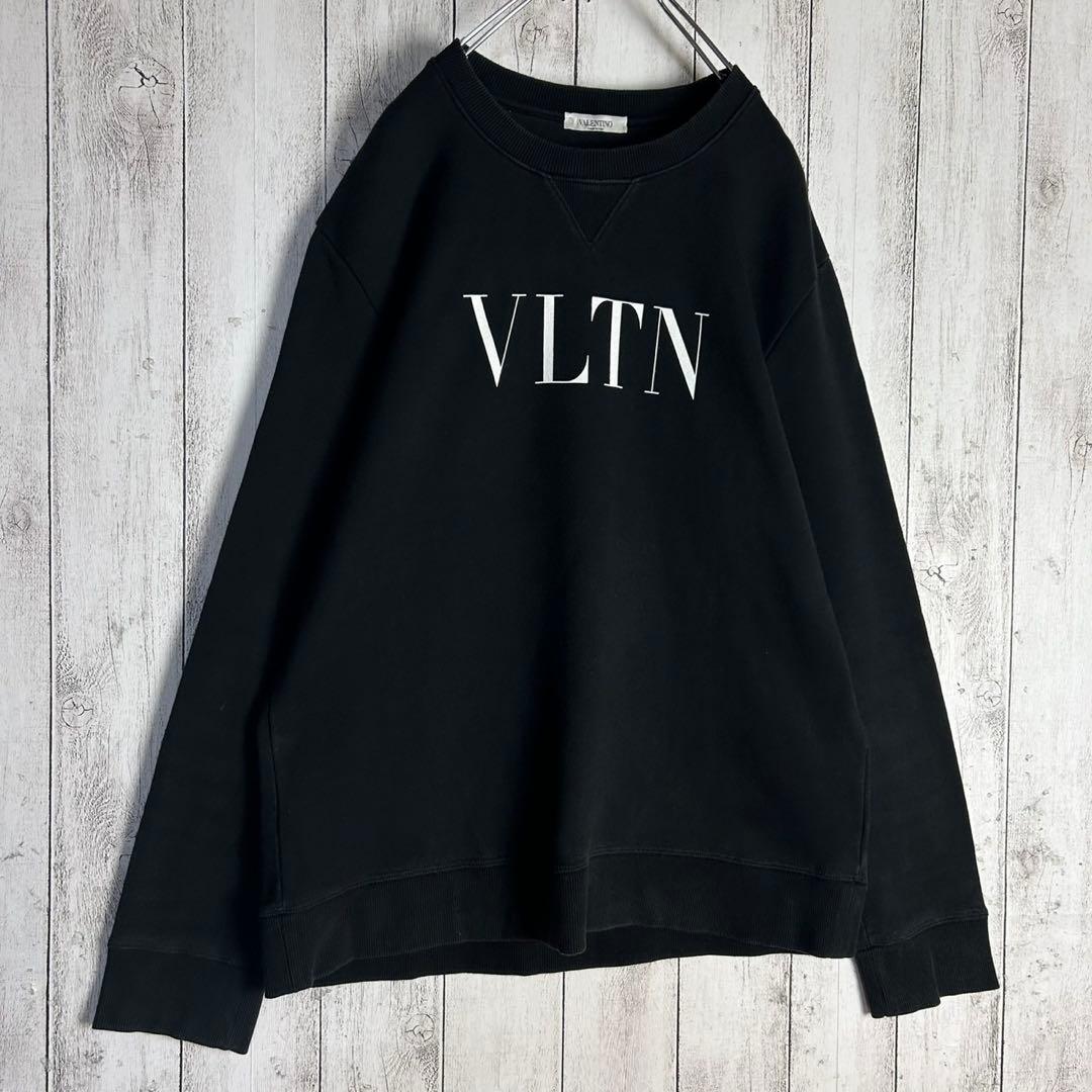 5969【人気ブラック】ヴァレンティノ‪☆プリントロゴ入りスウェット VLTN