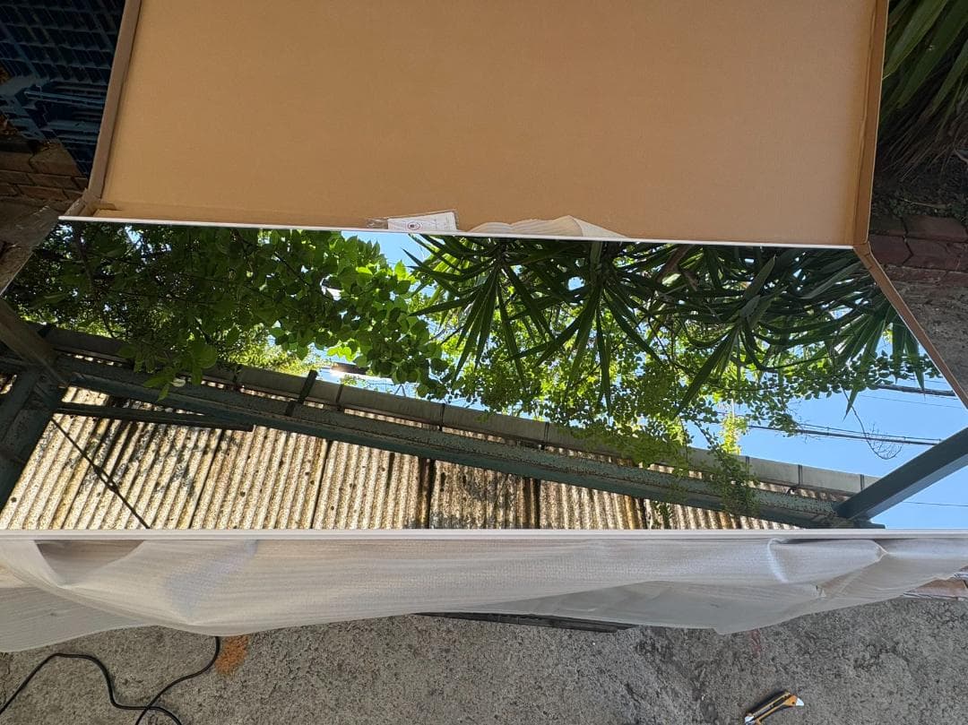 【美品】ダンスミラー 割れない鏡 幅60x160cm 姿見 白色 1番