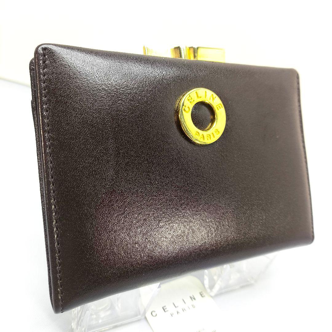 ほぼ未使用 セリーヌ がま口 ケース カード パース CELINE