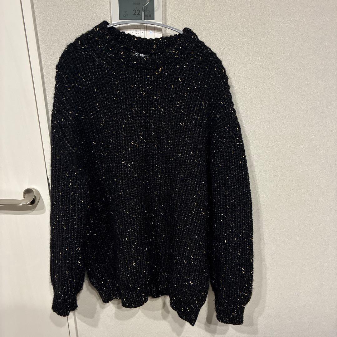 RAF SIMONS 黒 ニット セーター 美品　サイズXL