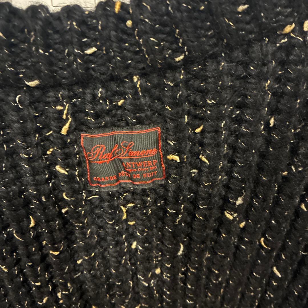 RAF SIMONS 黒 ニット セーター 美品　サイズXL