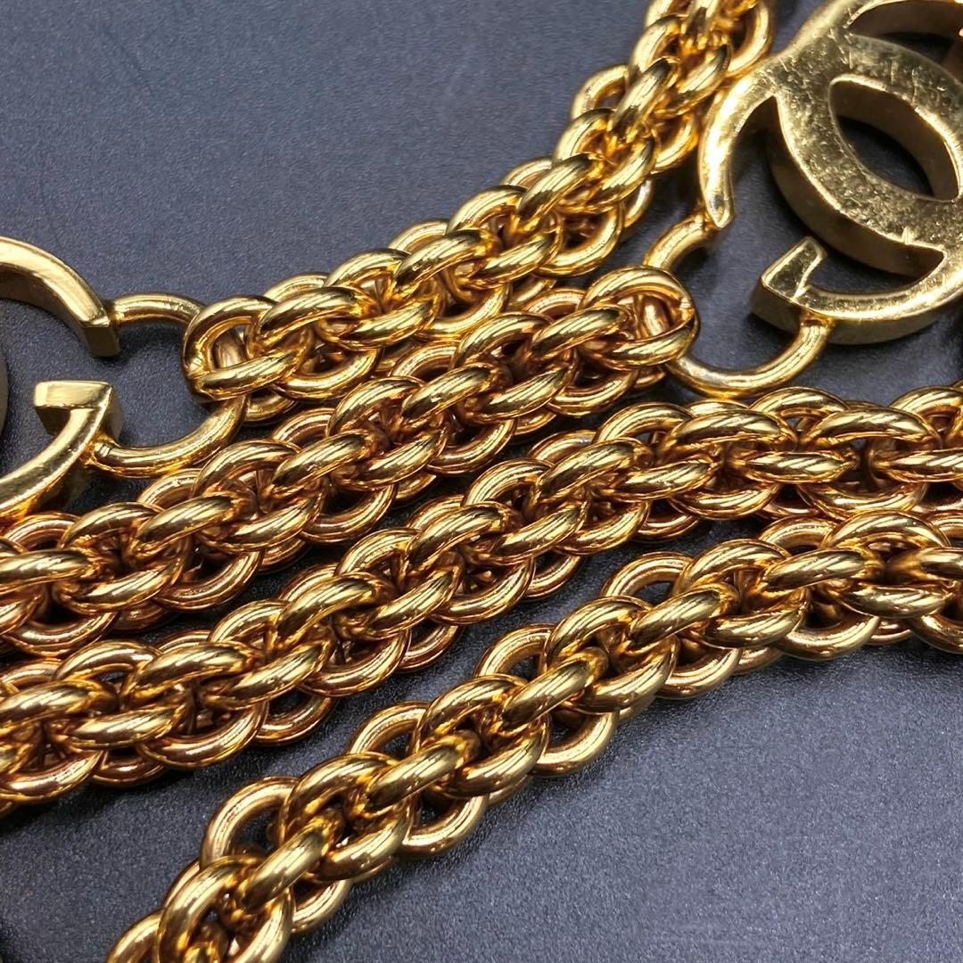 【極美品】グッチ GG金具 チェーン ベルト ゴールド ビンテージ
