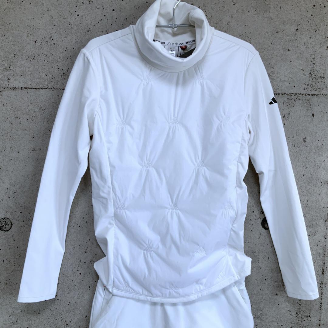 adidas 秋冬保温　セットアップ キルト長袖シャツ＆ボンディングスカート