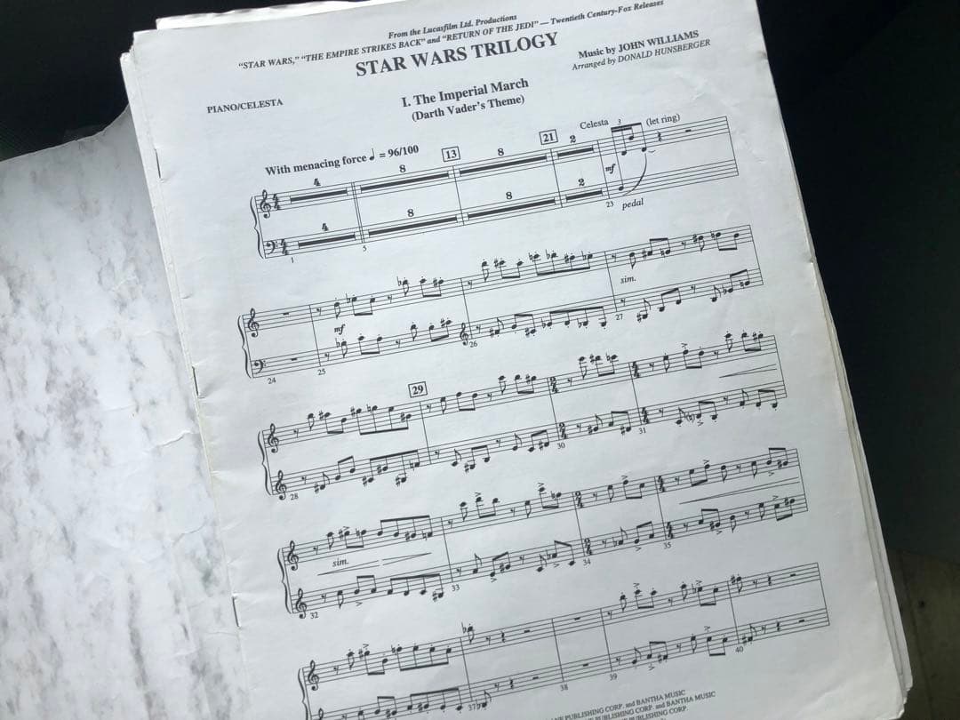 「スターウォーズ　トリロジー」楽譜　スコア&パート譜のフルセット