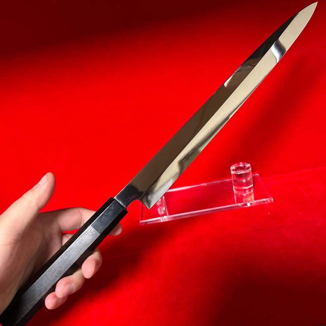 包丁　フグ引く　柳刃　尺　全鏡面仕上げ　切味抜群　箱付　未使用品