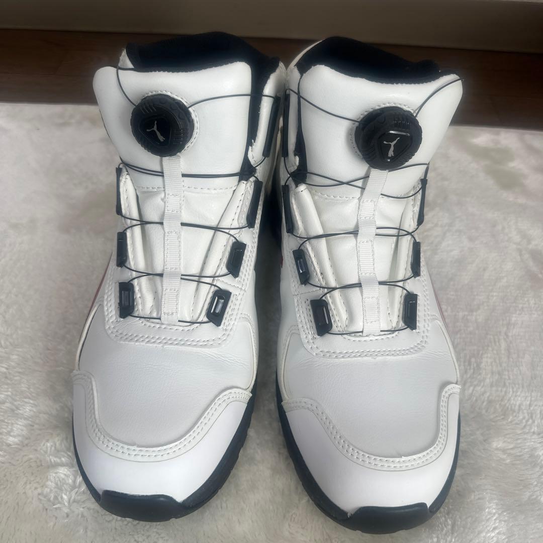 Puma ボアシステム 安全靴 ホワイト/レッド