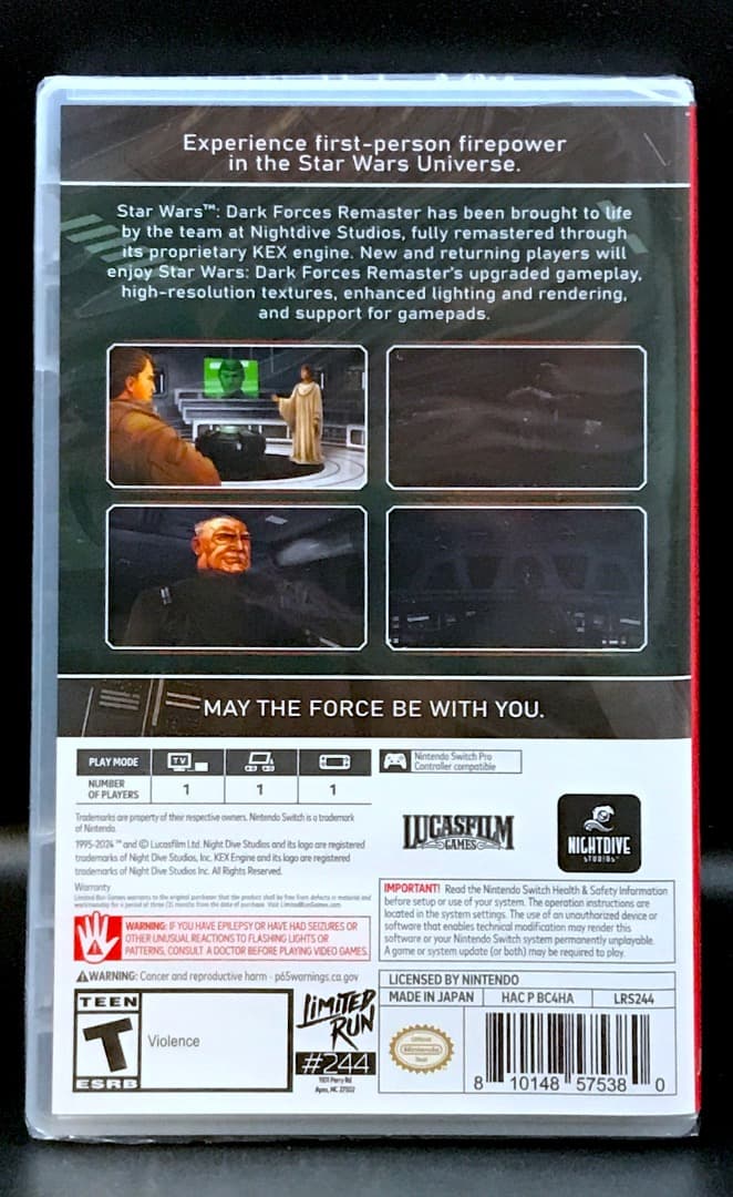 スター・ウォーズ ダークフォース リマスター Switch 新品未開封