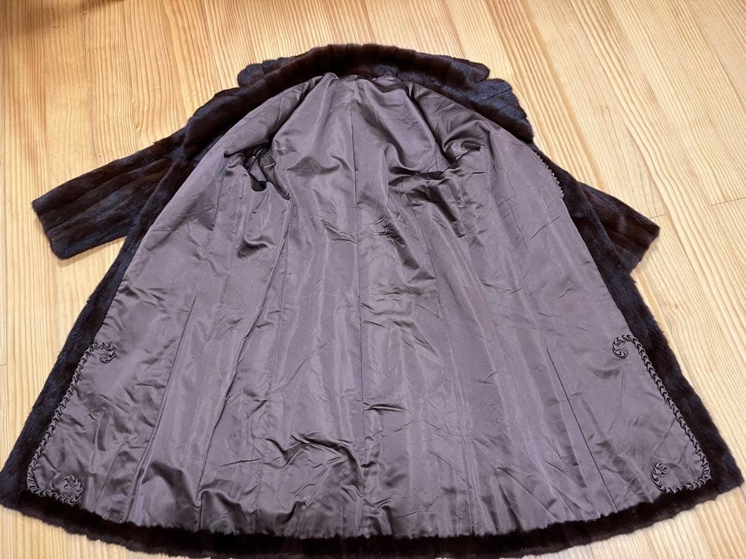 ミンク　ブラウン ロングファーコート