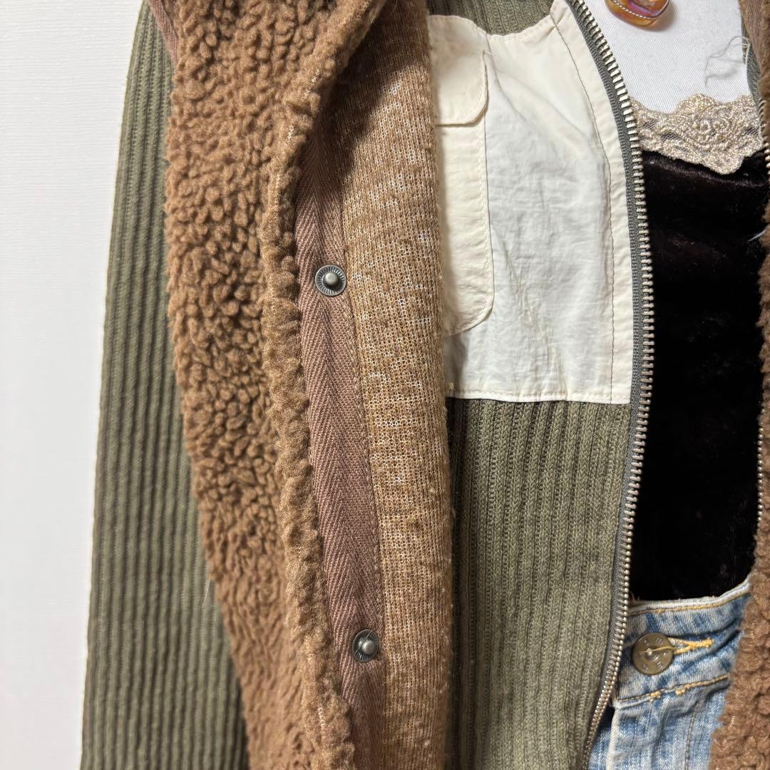 値下げ◎y2k グランジ ファイヤーマン ファーベスト付き モッズコート