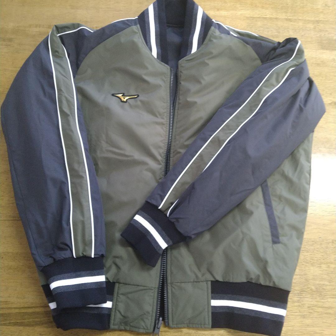 MizunoPro グラウンドコート　リバーシブル　黒、 オリーブグリーン