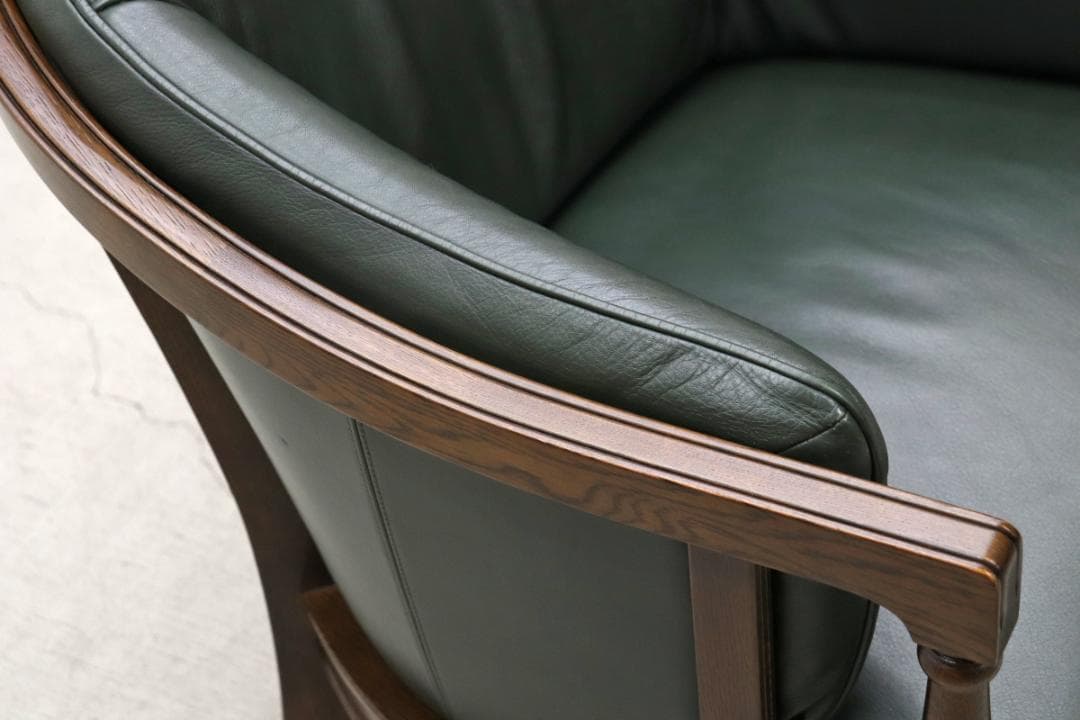 カリモク ドマーニ クイーンズライフ クラシカル 本革 レザー 1P ソファ