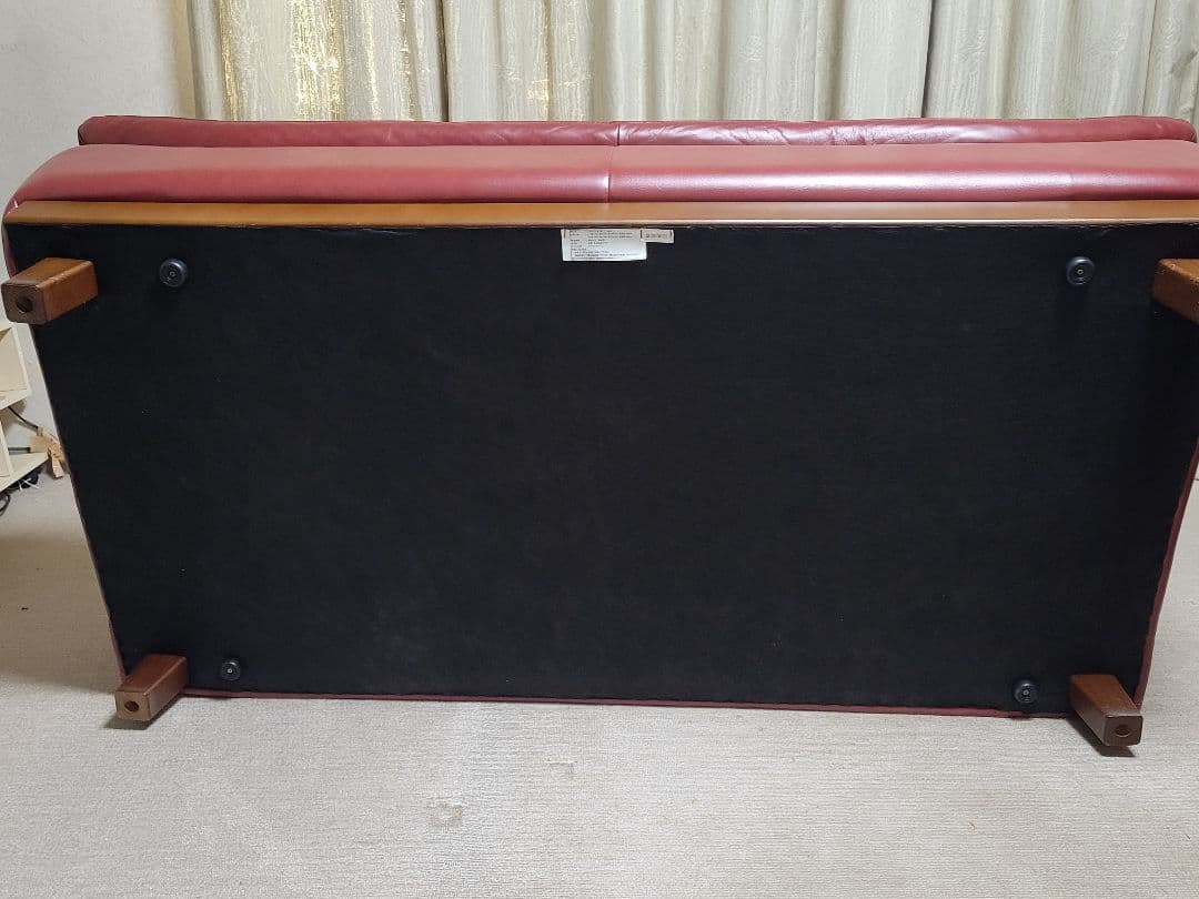 期間限定値下！ミラージュⅢ 赤いレザー2人掛けソファ