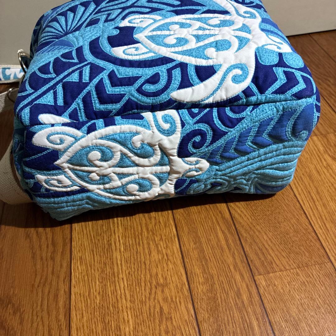 ハワイアン　ミシンキルト　2ウェイバッグ　ホヌ