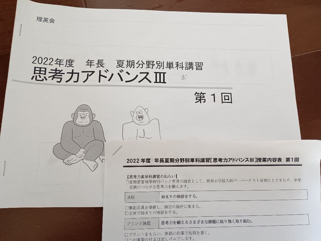 理英会2022 夏季志望校別ゼミ精華小学校+分野別単科講習フルセットお受験難関校