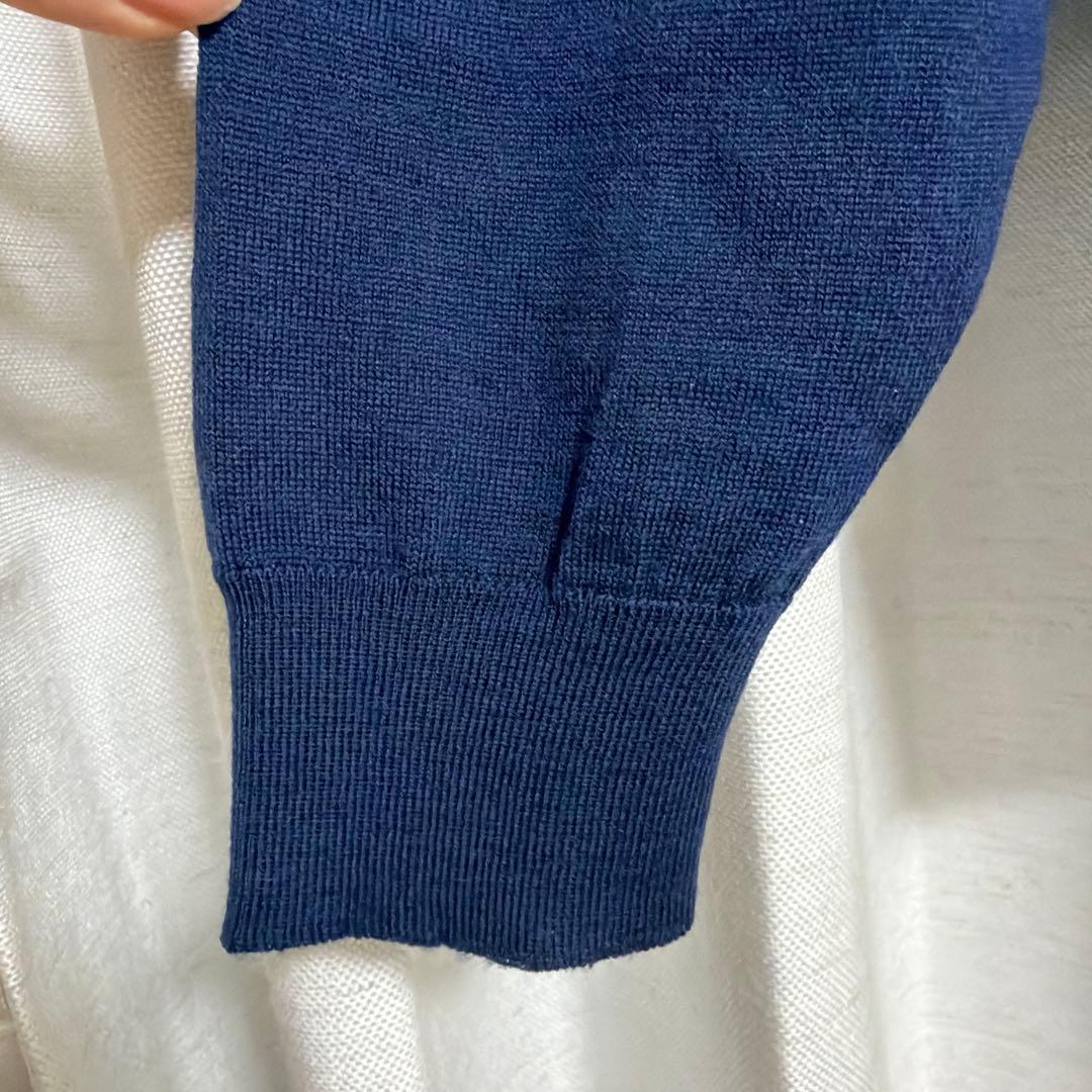 JOHN SMEDLEY メンズ　ウール　ネイビー　ニット