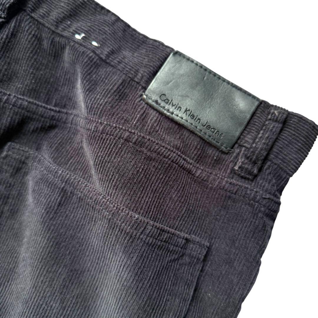 カルバンクラインジーンズ コーデュロイパンツ 黒 ワイドシルエット ビンテージ