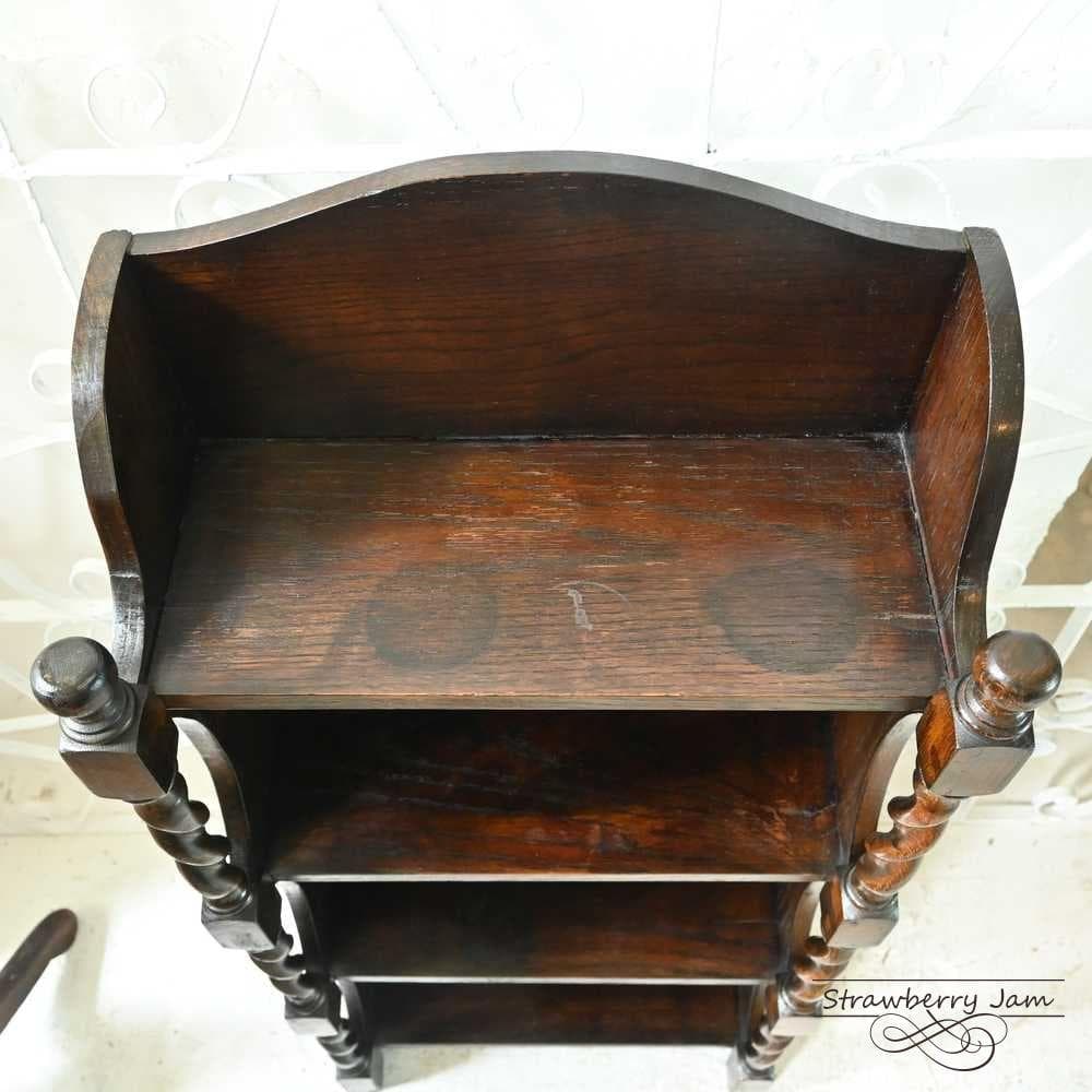 L3705-283 英国アンティーク ブックスタンド 本棚 収納 飾り棚 オーク