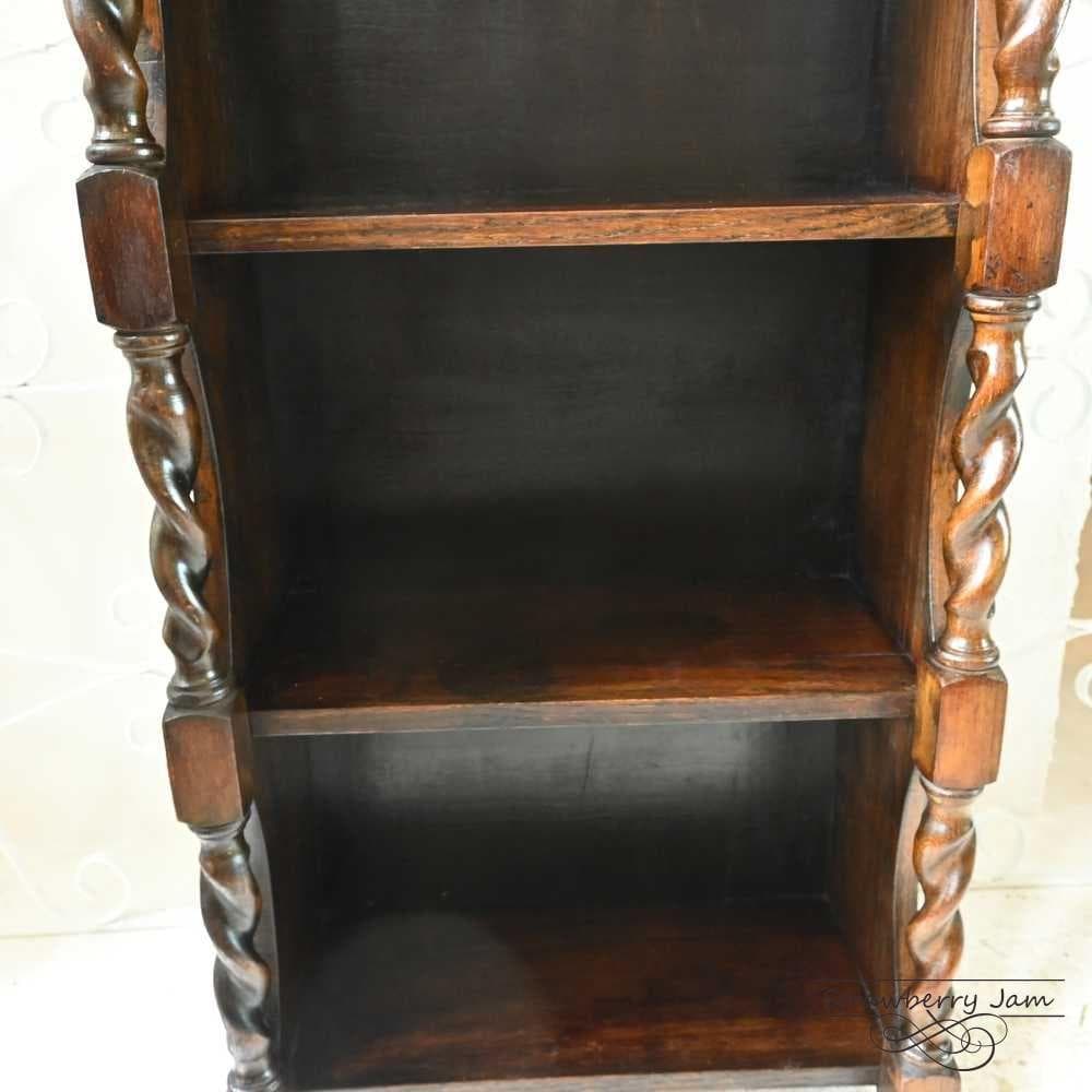 L3705-283 英国アンティーク ブックスタンド 本棚 収納 飾り棚 オーク