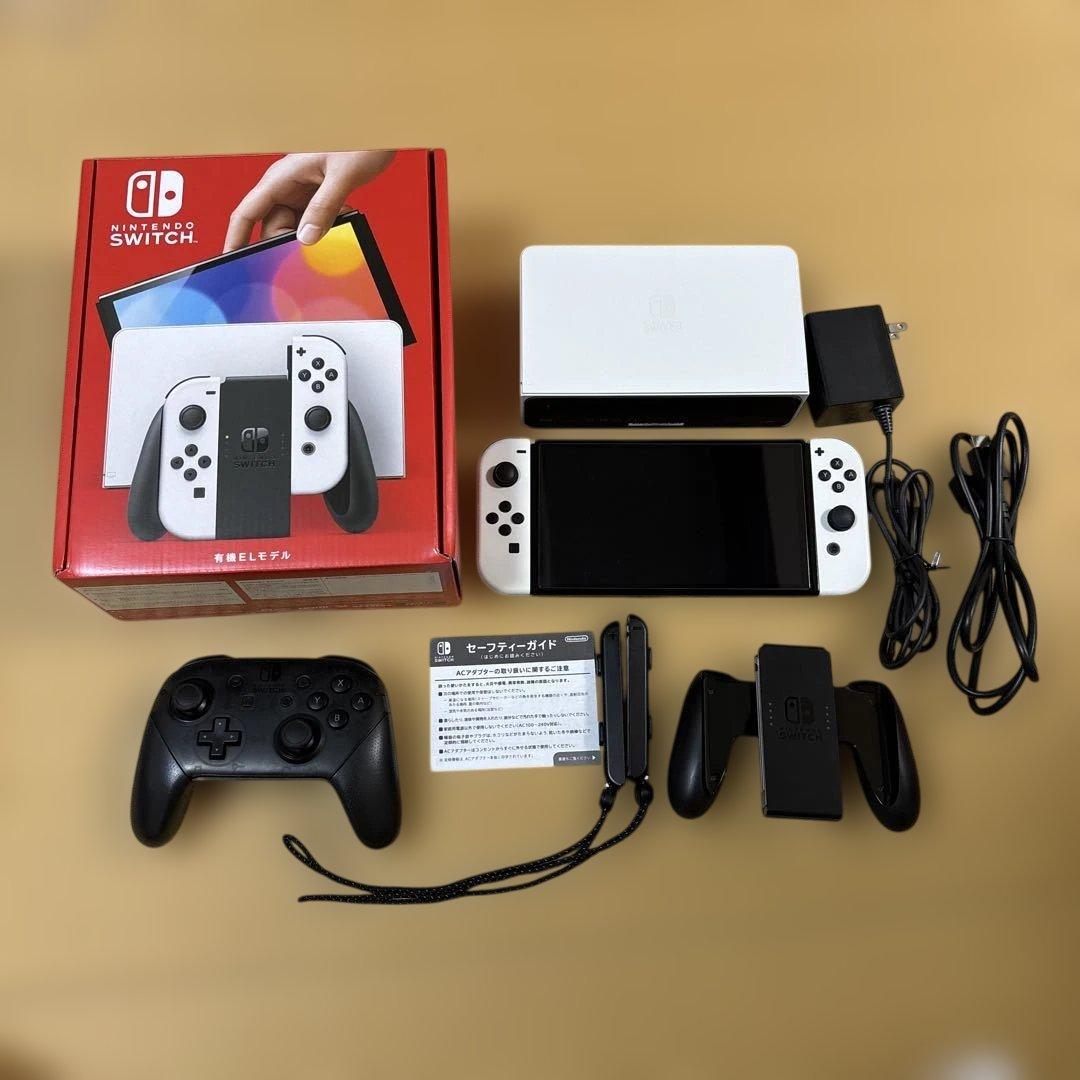 ［美品］Nintendo Switch本体 有機EL ホワイト プロコン付き