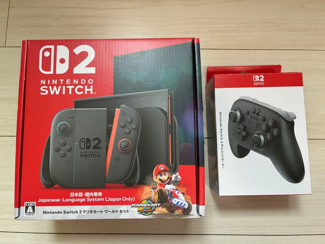 Nintendo Switch 2本体マリオカートワールドセットとプロコン