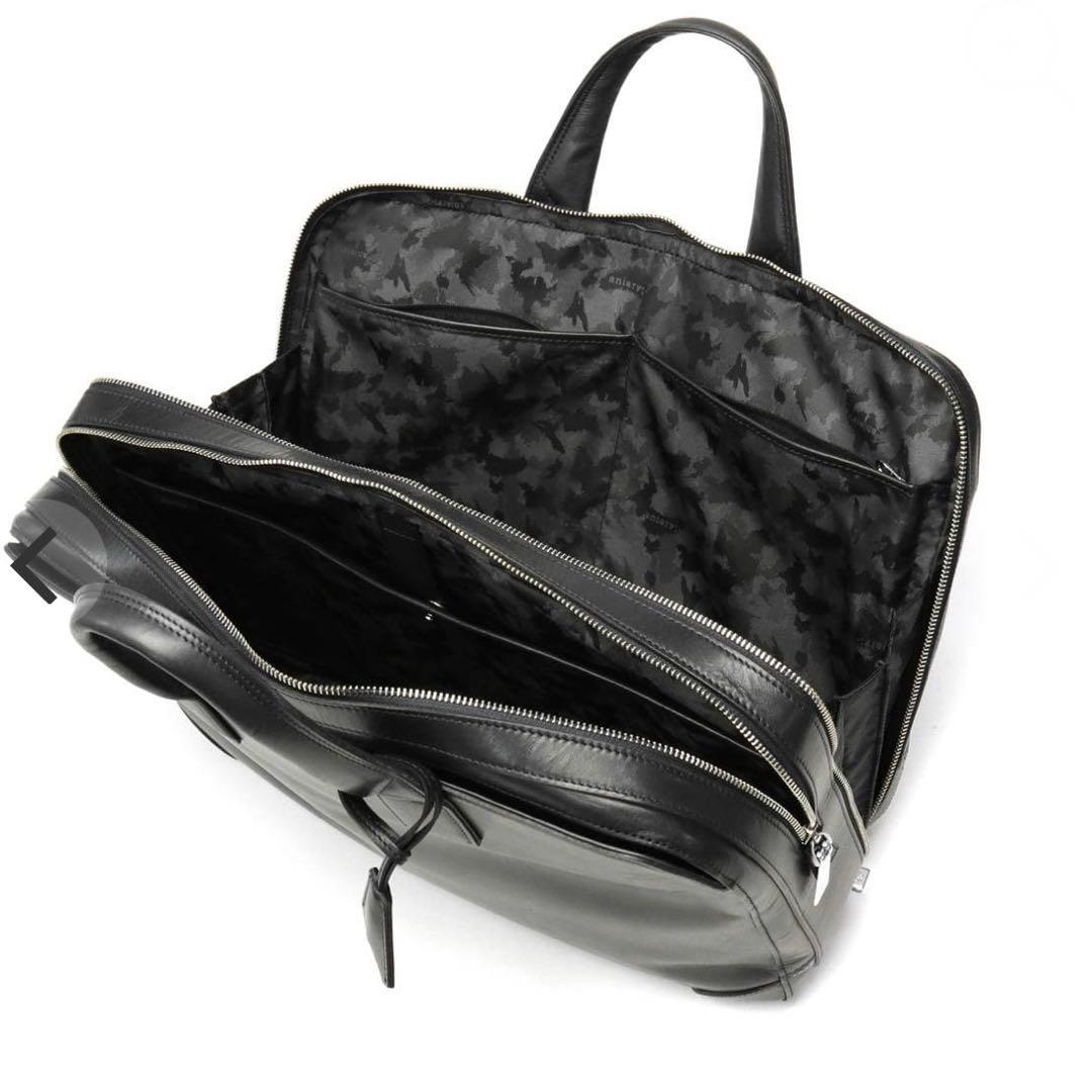 定価53900円　美品 aniary 2室 レザー ビジネスバッグ　B4可　黒