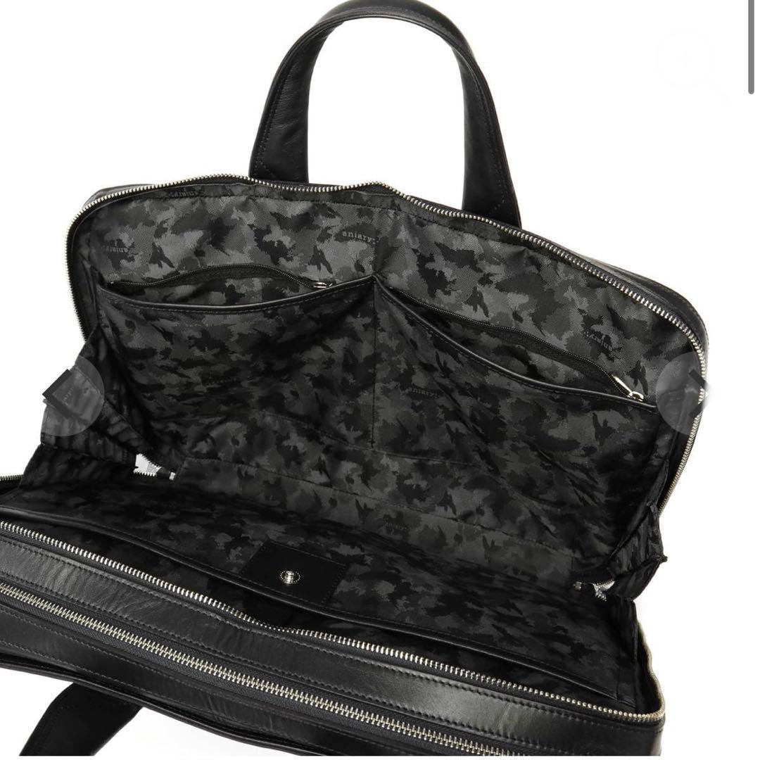定価53900円　美品 aniary 2室 レザー ビジネスバッグ　B4可　黒