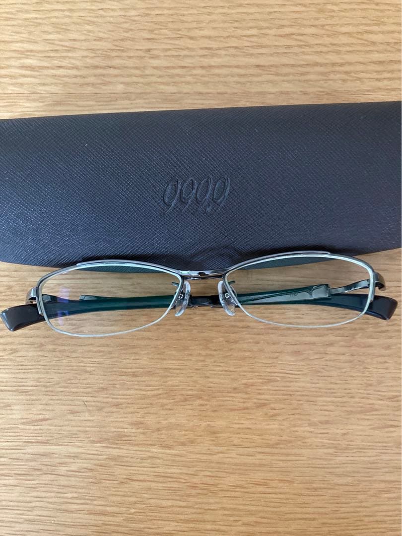 999.9 フォーナインズ　S-101T メガネ　チタン ケース付き