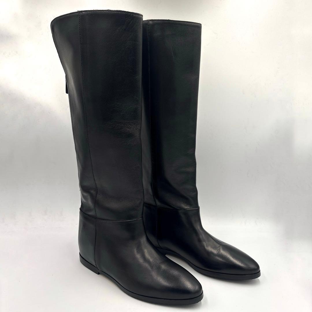 ✨美品✨コルソローマノーヴェ ロングブーツ【38】ブラック バックジップ