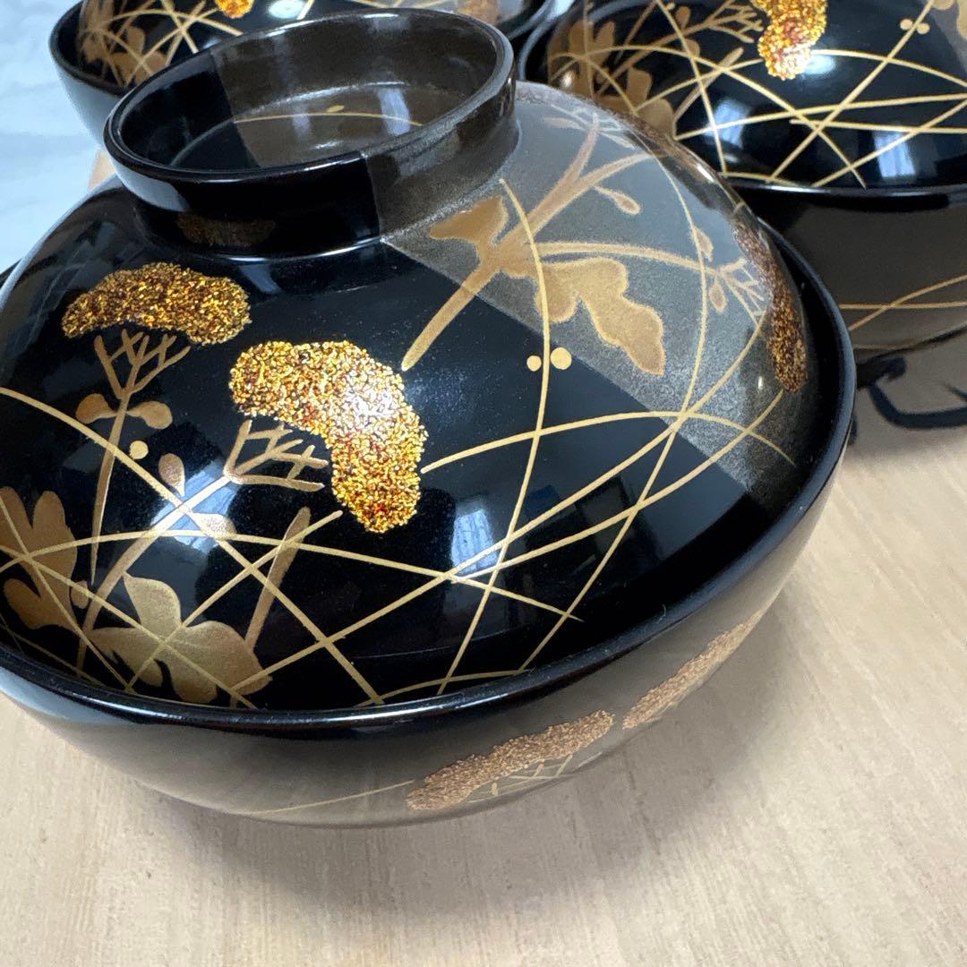 輪島塗 吸い物椀 5客セット / 木箱入り