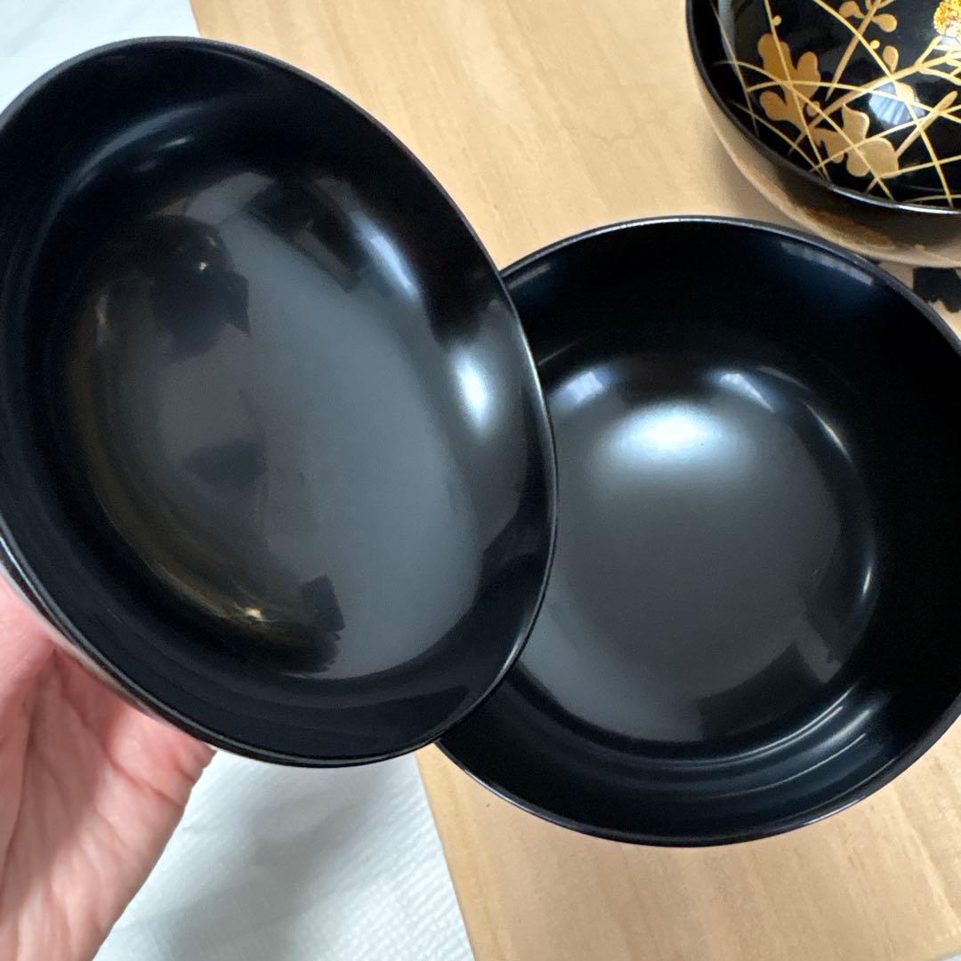 輪島塗 吸い物椀 5客セット / 木箱入り