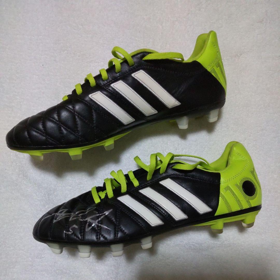 元日本代表長谷川アーリアジャスール選手サイン入サッカーシューズスパイクアディダス