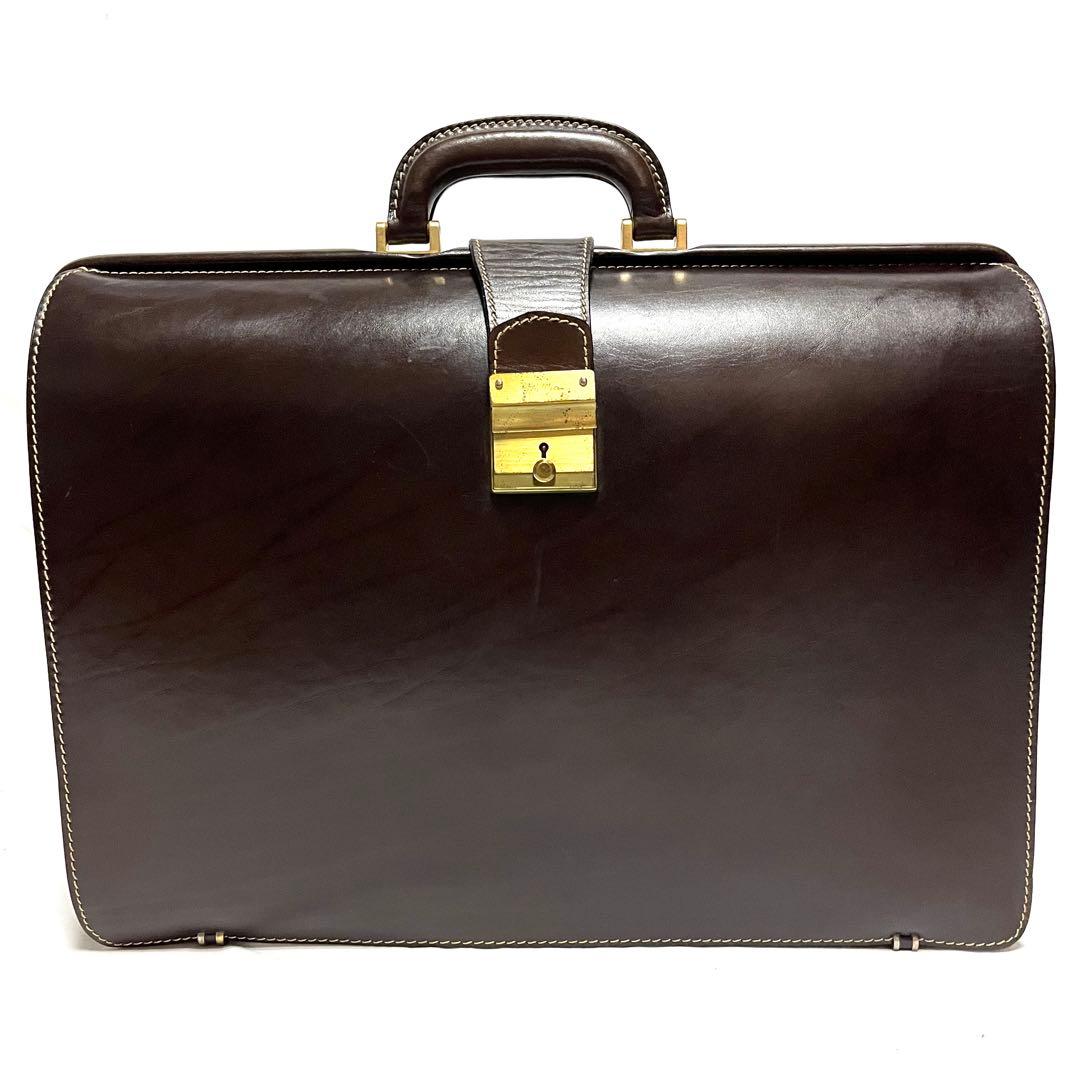 ★美品★DELLGA★定価18万円★ヴィンテージ★レザーダレスバッグ★イタリア製