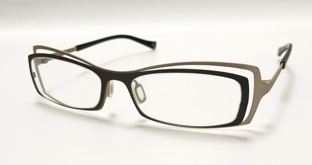 PERFECT NUMBER Turn スクエア ブラウン/アイボリー メガネ