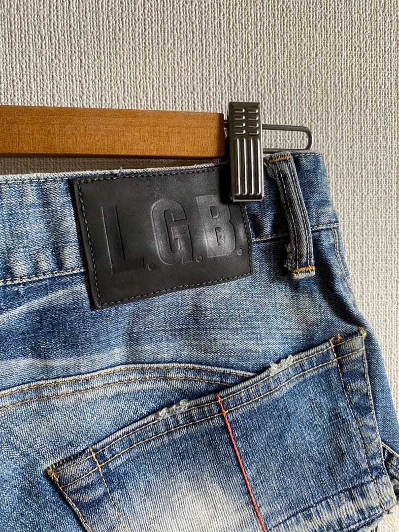 26 lgb ルグランブルー　デニム　ショートパンツ　スカル