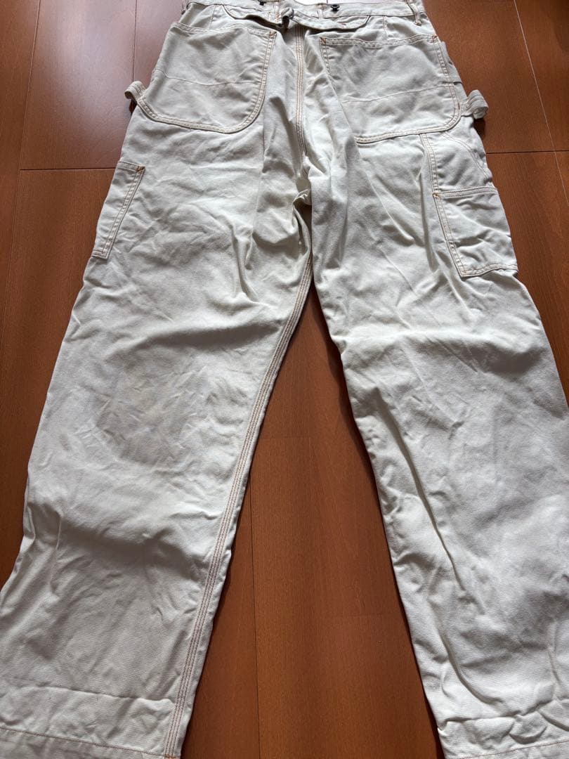 KAPITAL ホワイトワーク 薄キャンバスランバーパンツ