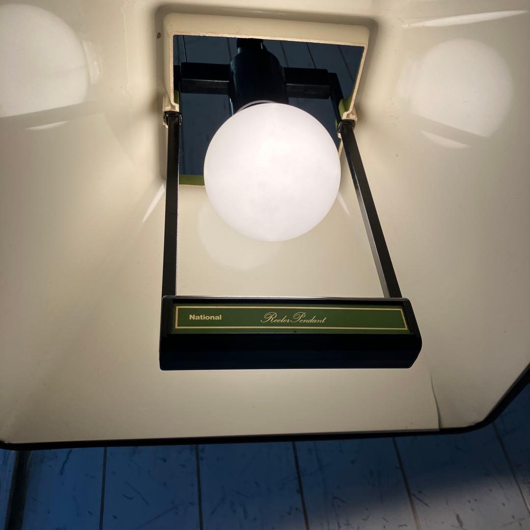 昭和レトロ ナショナル スクエア型 シェードランプ ペンダントライト 天井照明