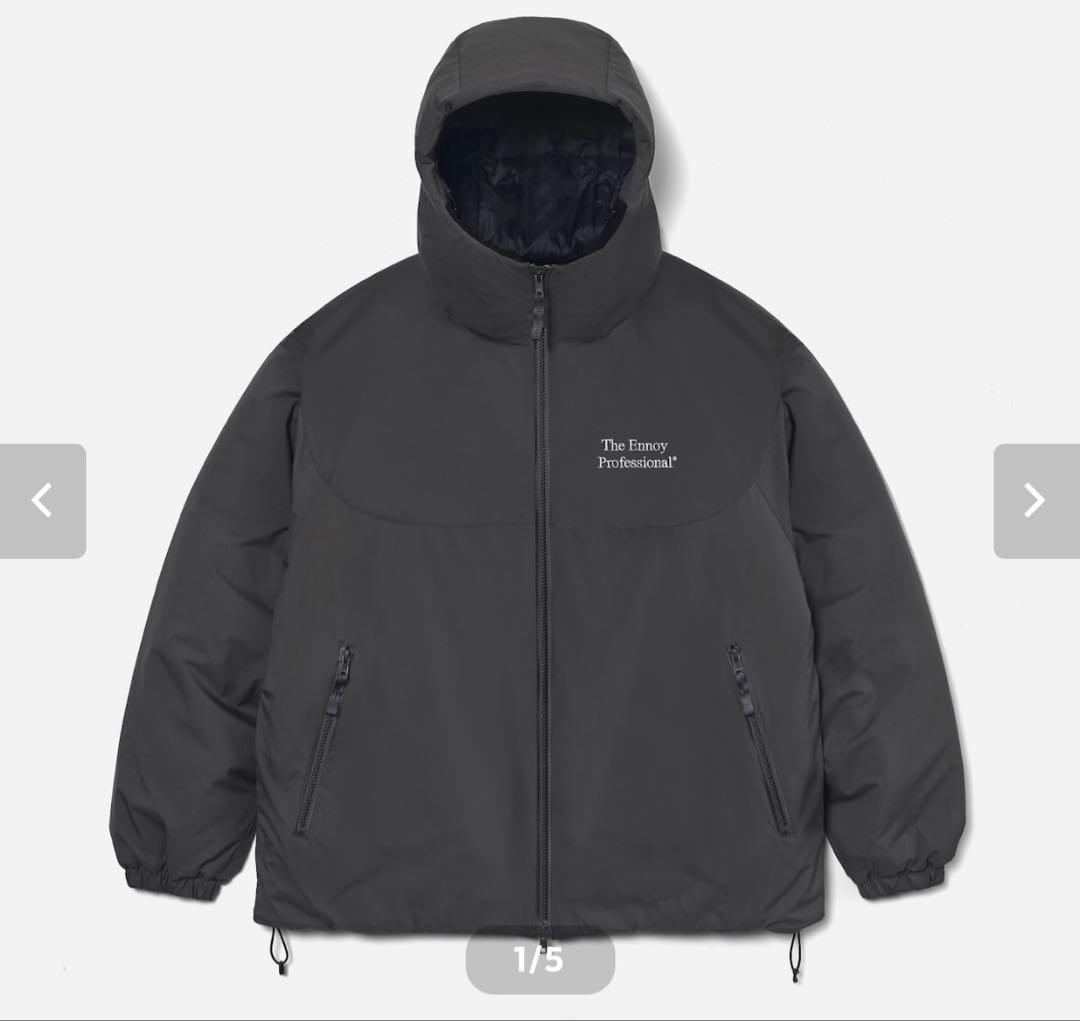 ENNOYとスタイリスト私物 PADDED NYLON HOODIE(GRAY)