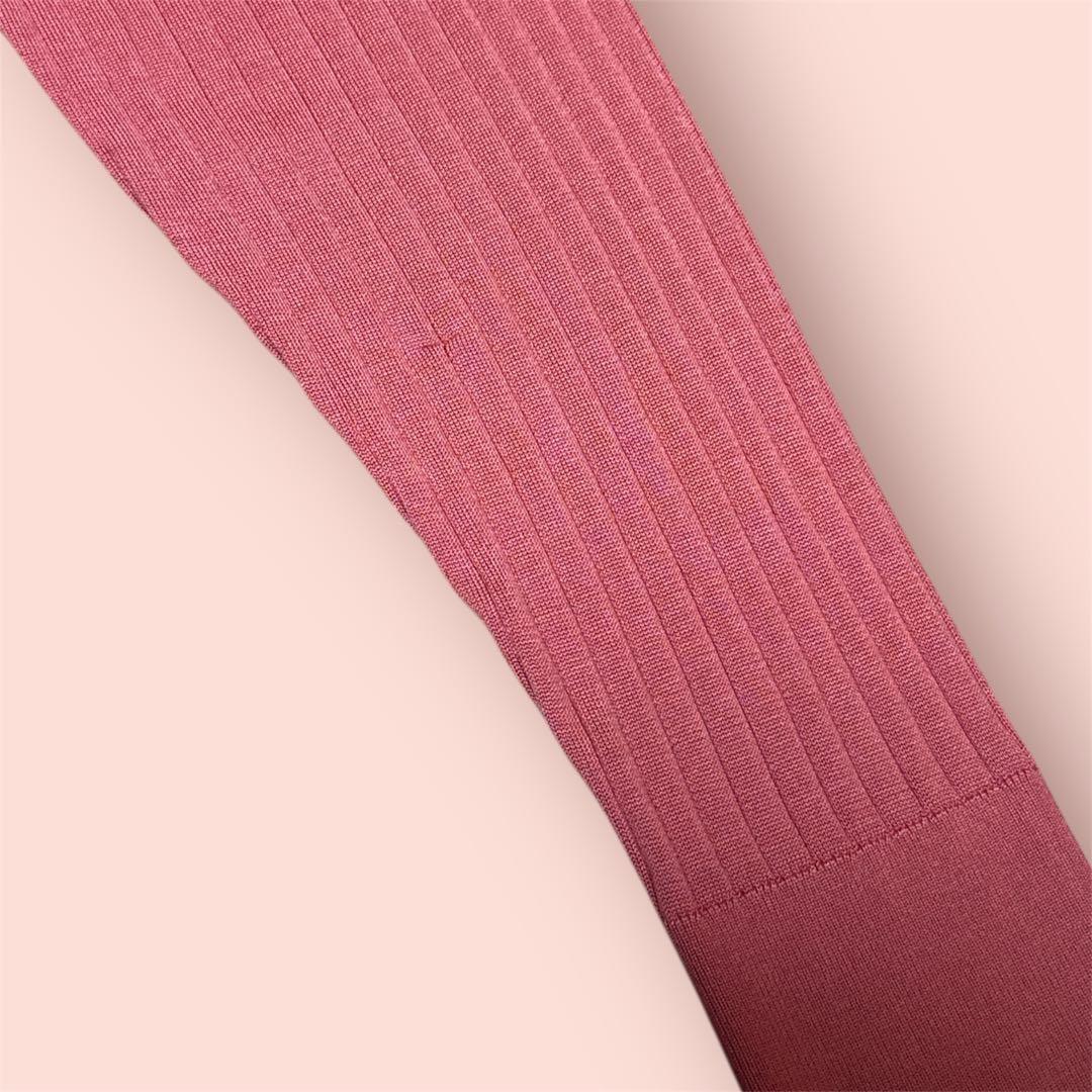 【未着用】Soeju シルクワイドリブVネックカーディガン