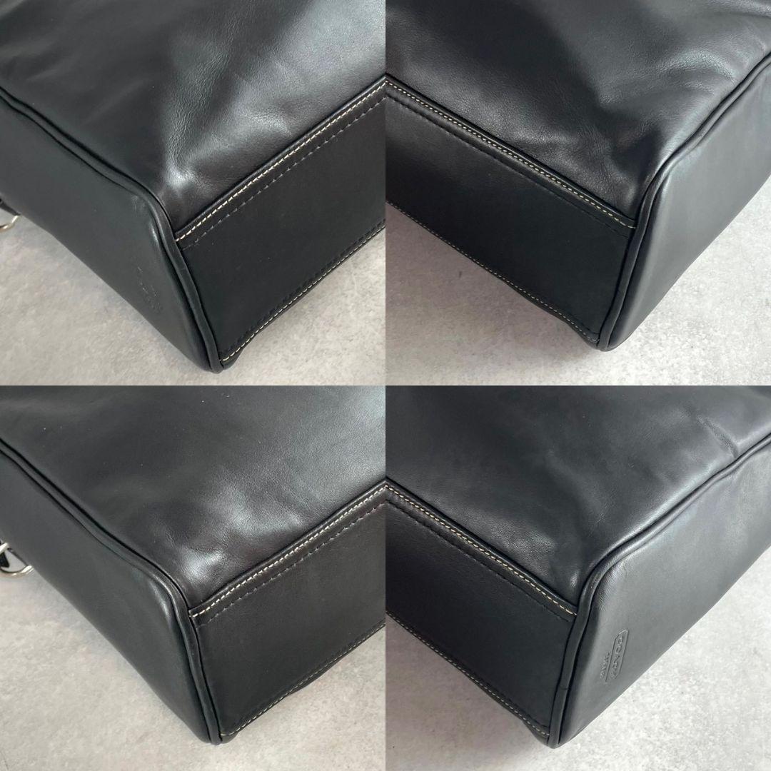 極美品 コーチ レガシー 2way 2室 ビジネスバッグ レザー A4 ブラック