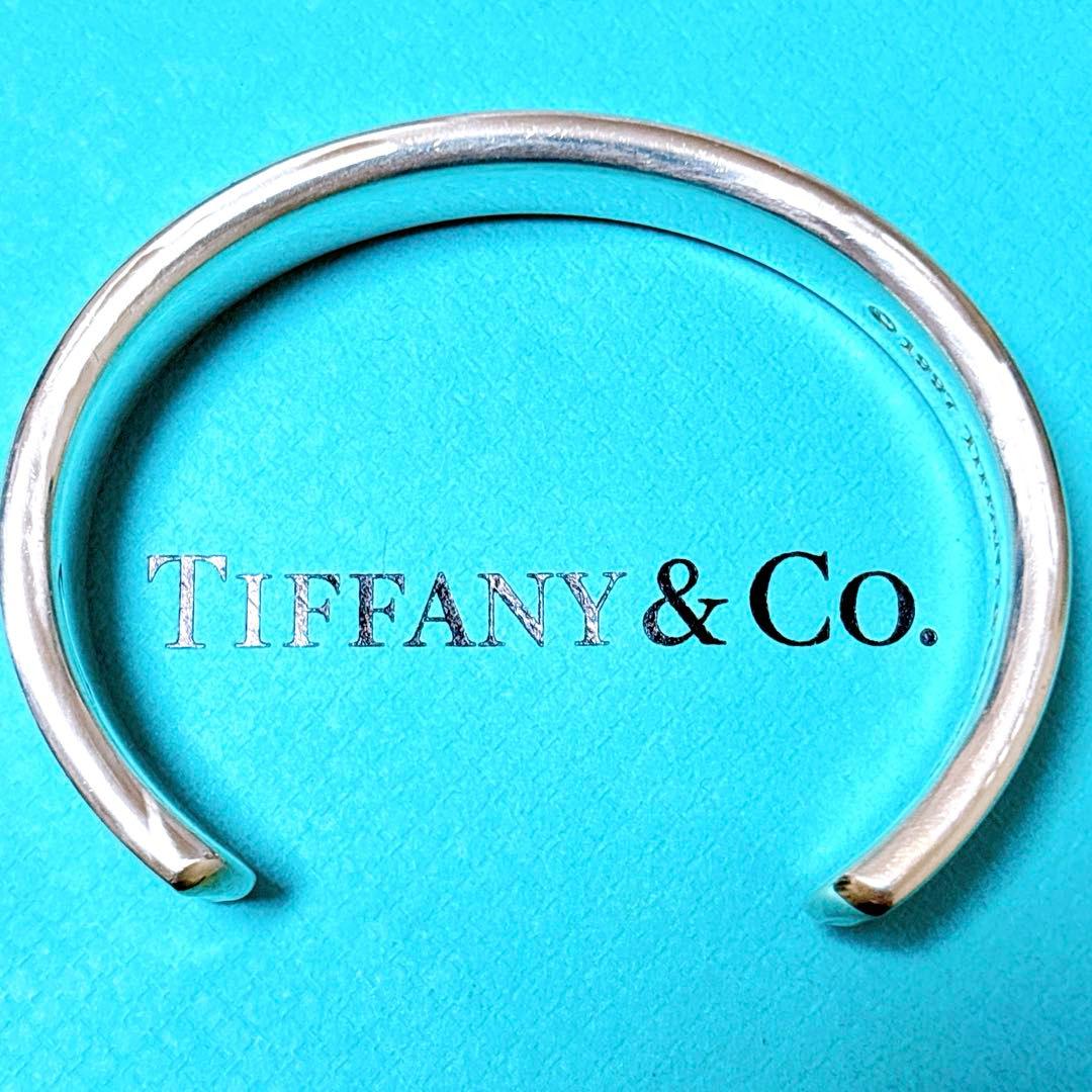 【美品】ティファニー ナローカフ ワイドバングル ブレスレット SV925