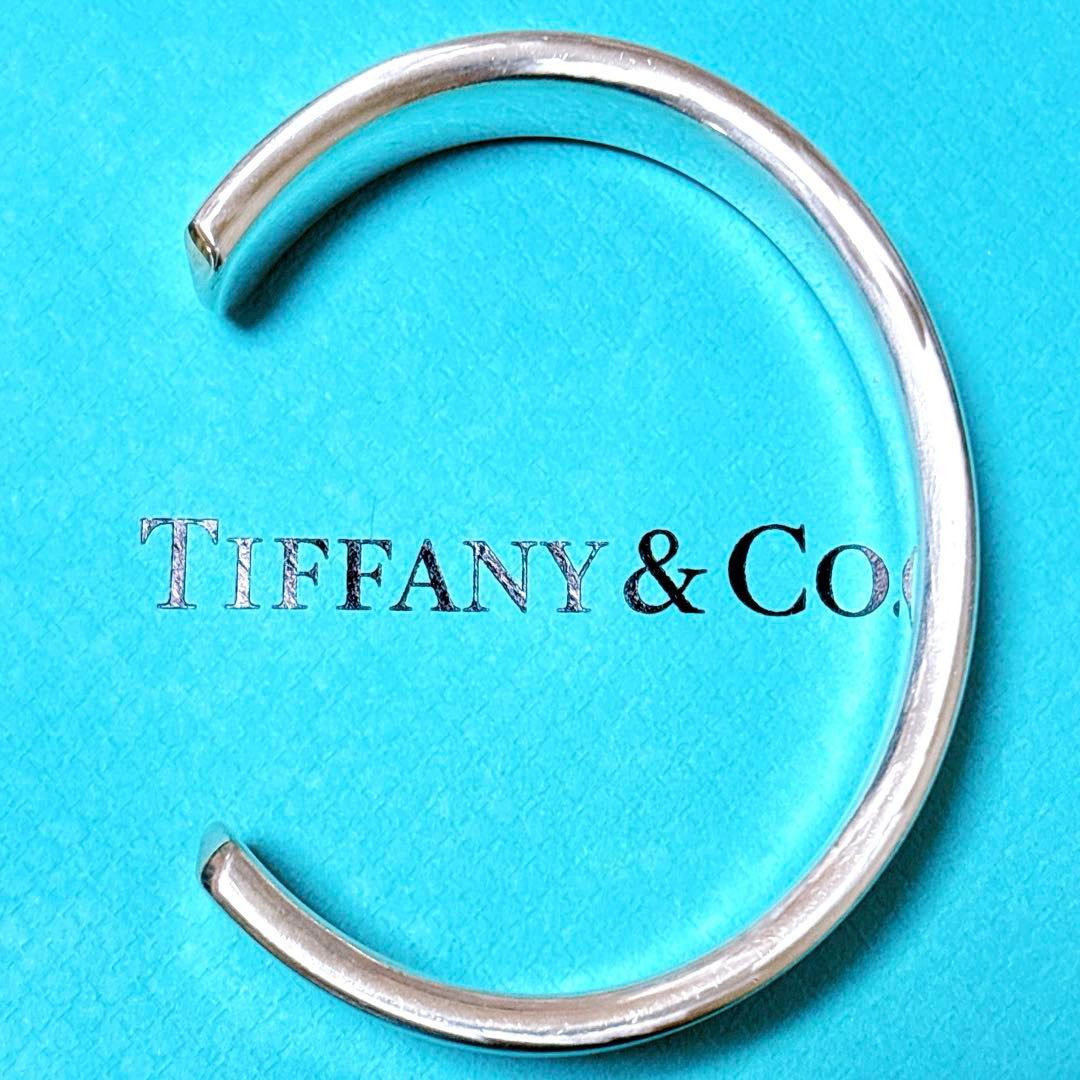 【美品】ティファニー ナローカフ ワイドバングル ブレスレット SV925