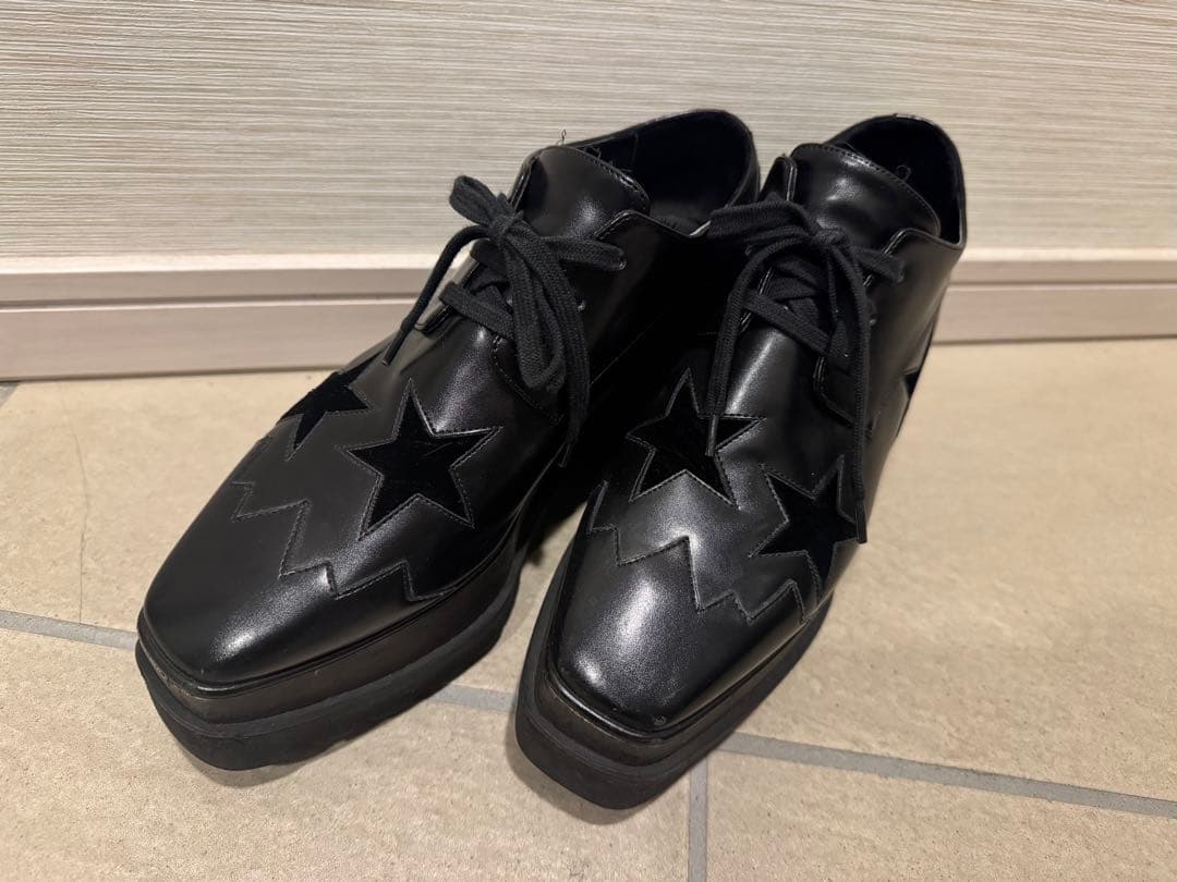 【美品】ステラマッカートニー エリス スタープラットフォームシューズ 37 箱有