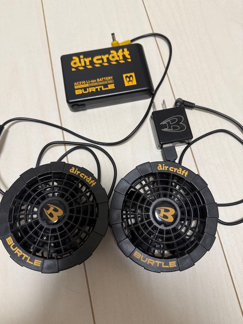 BURTLE バートル 空調服用 ファン バッテリー AC210 ケーブル付き