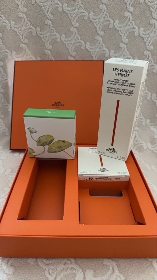 【2023年エルメス】　HERMES イヤーズギフト　ハンドクリーム•石鹸・油紙