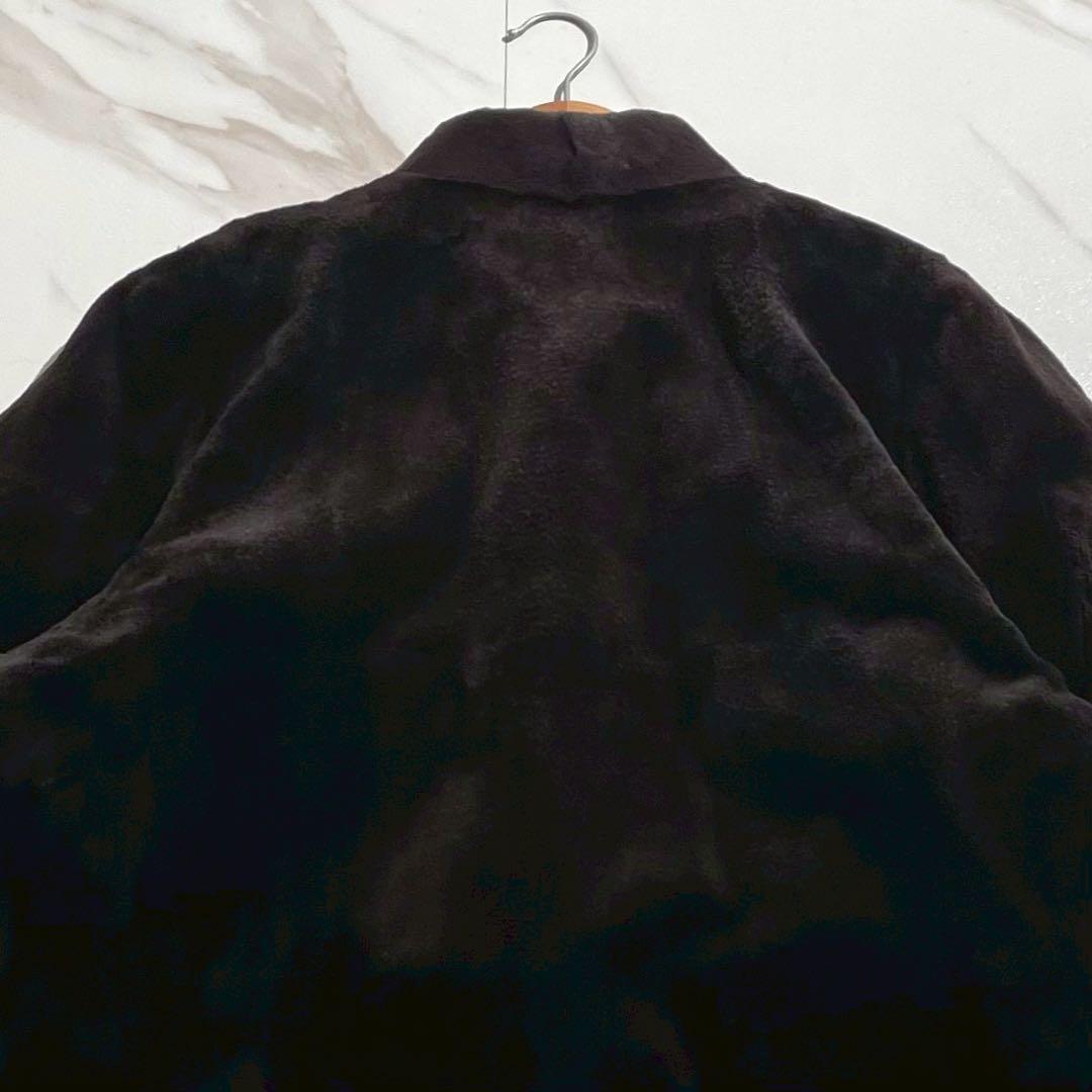 美品✨ モカブラウン シェアードミンク ロングコート フロントポケット サイズF