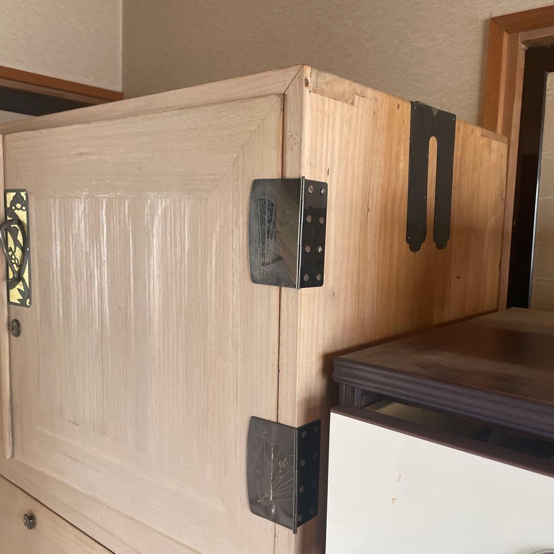 【送料込】【引取で値引】ナチュラル 桐箪笥 5段チェスト 約160cm