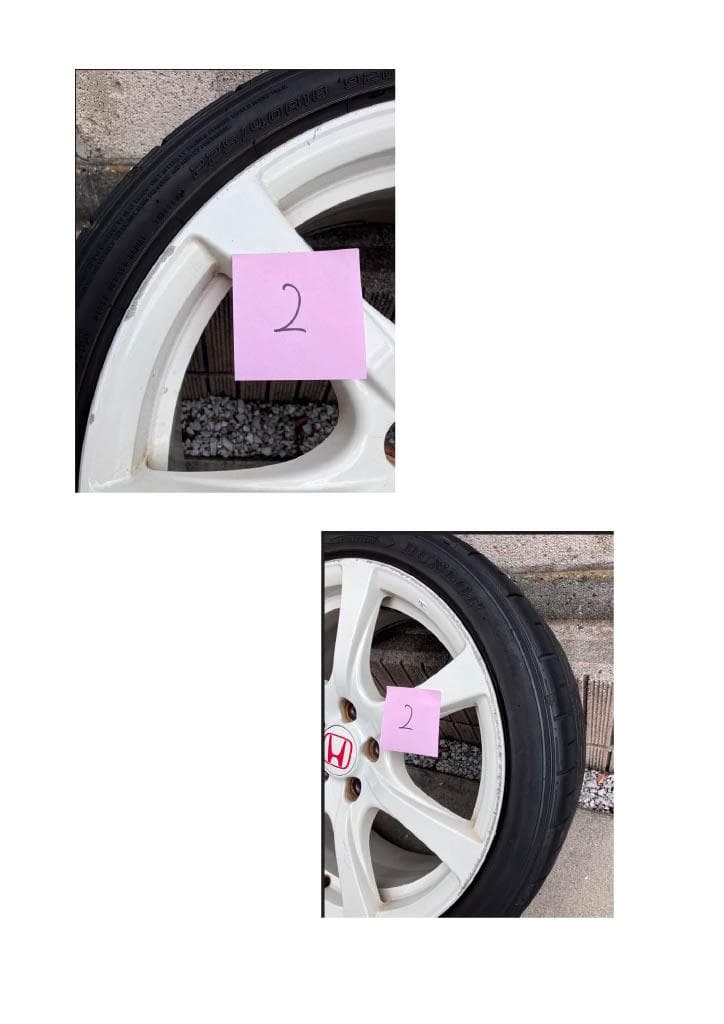 ホンダ シビックtypeR　FD2純正ホイールタイヤ付き 4本セット　送料込み