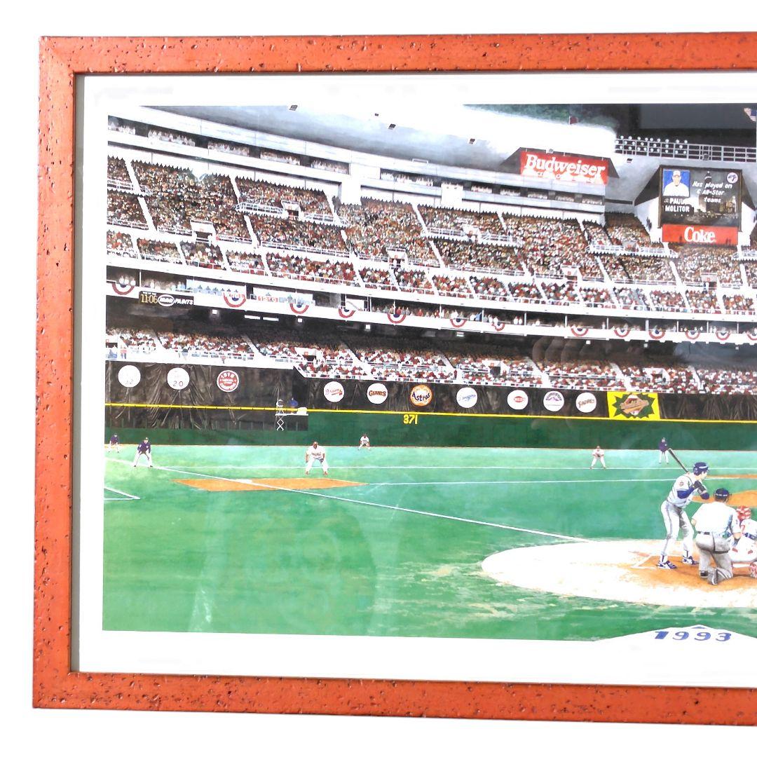 リトグラフ　1993 ワールドシリーズベースボール　フィリーズ対ブルージェイズ