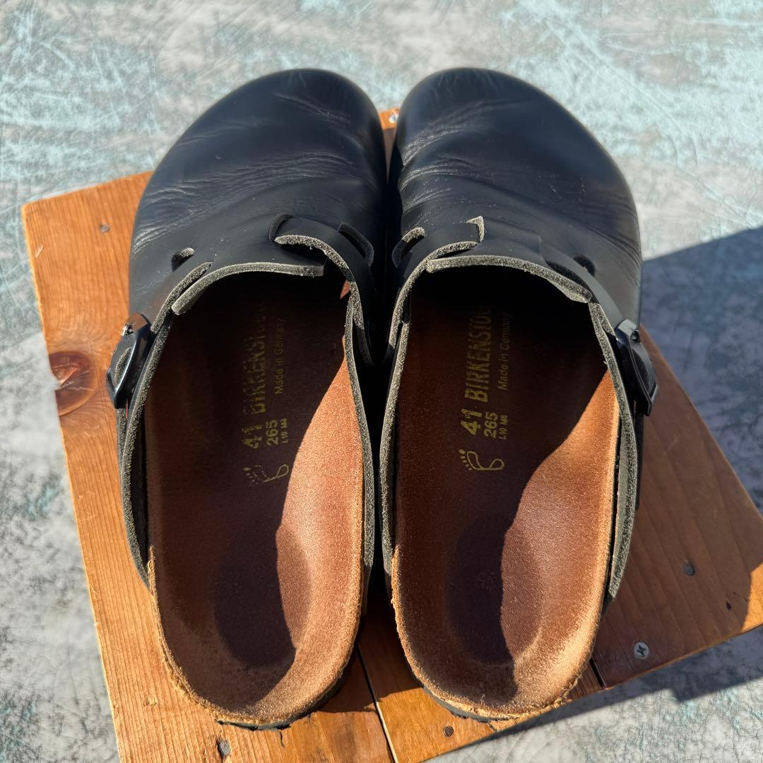 41 ボストン ビルケンシュトック 黒 スムースレザー