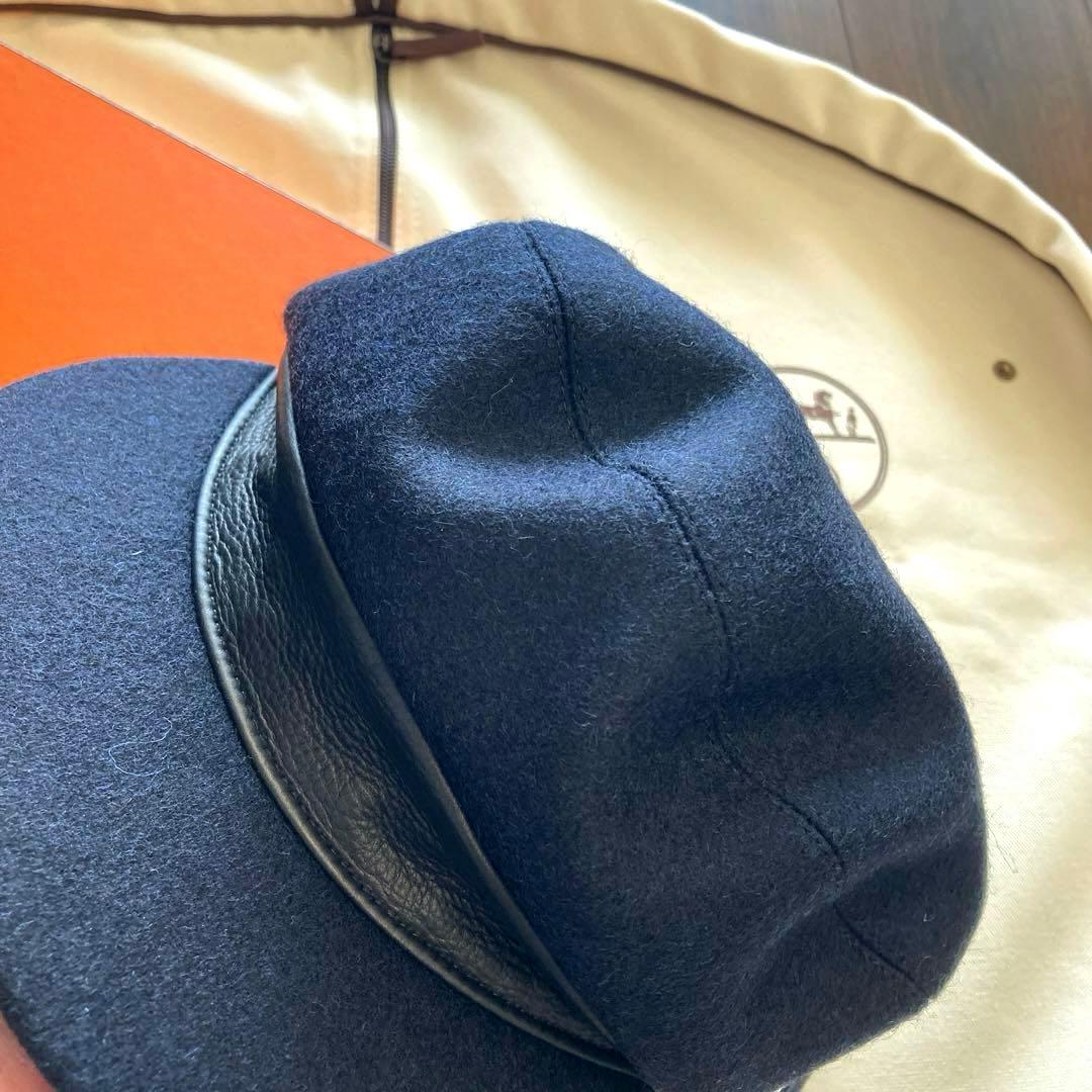 美品　エルメス　キャスケット 《 ダニ 》ウール　ブラック　エルメスセリエ